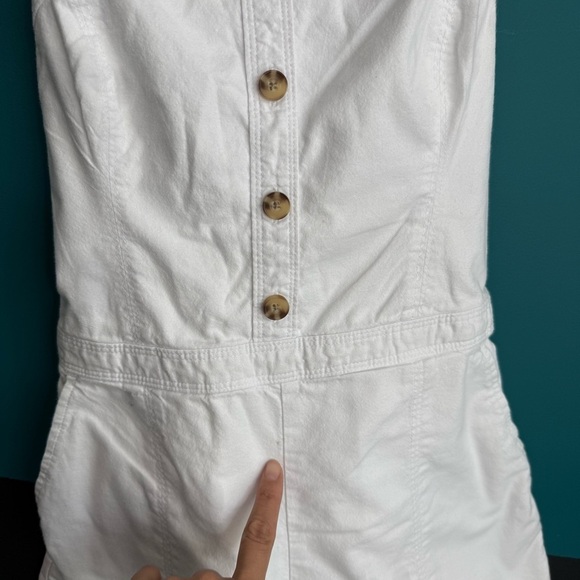 Abercrombie & Fitch White Button-Up Romper - Picture 3 of 12